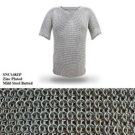 Larp Zinc Plated Short Sleeve Butted Chainmail Shirt