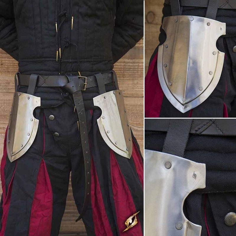 Captains Belt Shields Polished Steel