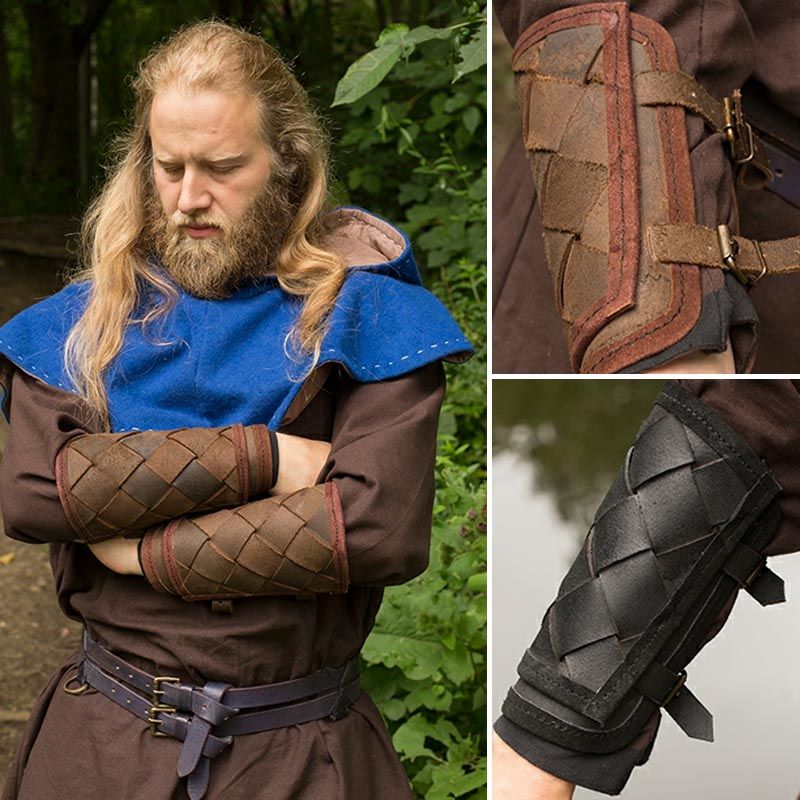 LARP Leather Viking Bracers / Arm Armour - LARP Warriors
